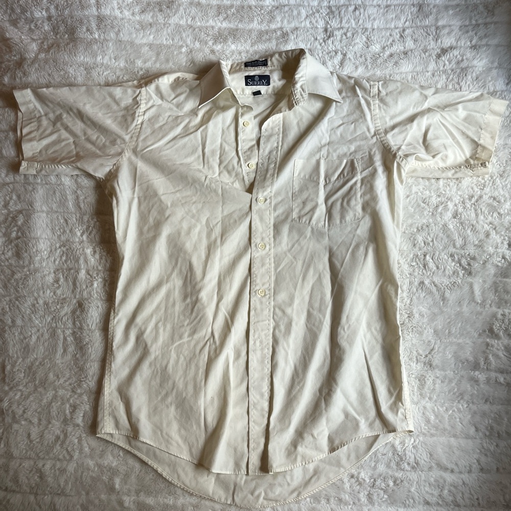 pale yellow button up